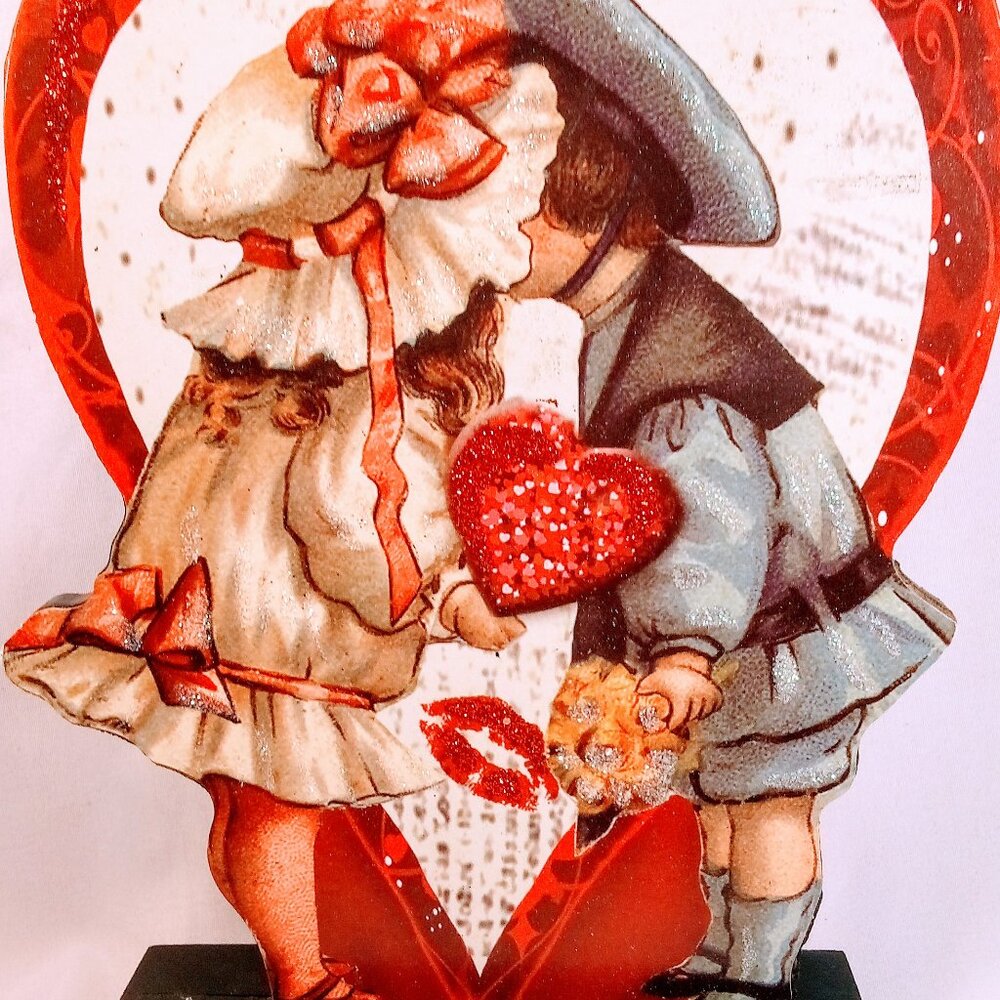 Valentine's Day Red  'Kiss Me" Sign Bedroom Wall Decor Red Sign Farmhouse Decor